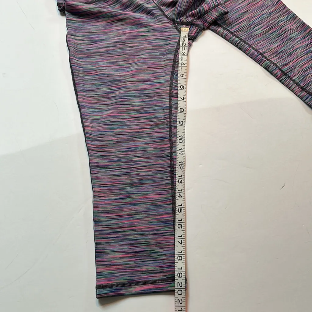 Ideology athletic pink and multi colored space dye cropped leggings Size Medium - Image 5