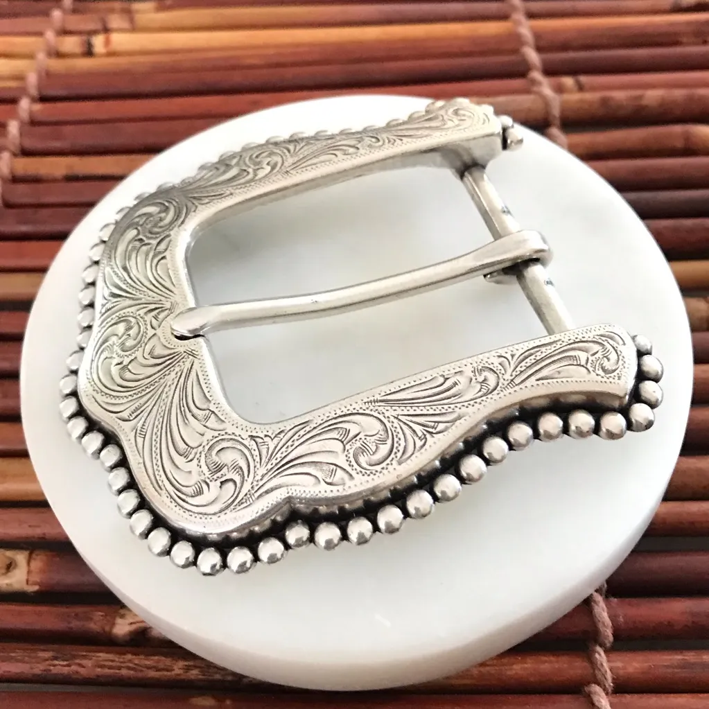 Silver Ornate Belt Buckle - Image 3