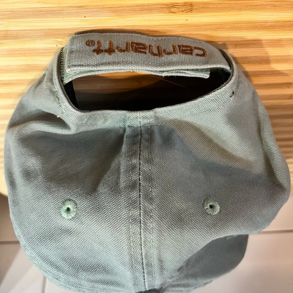 Carhartt Sage Green Cap with Logo Patch - Image 3