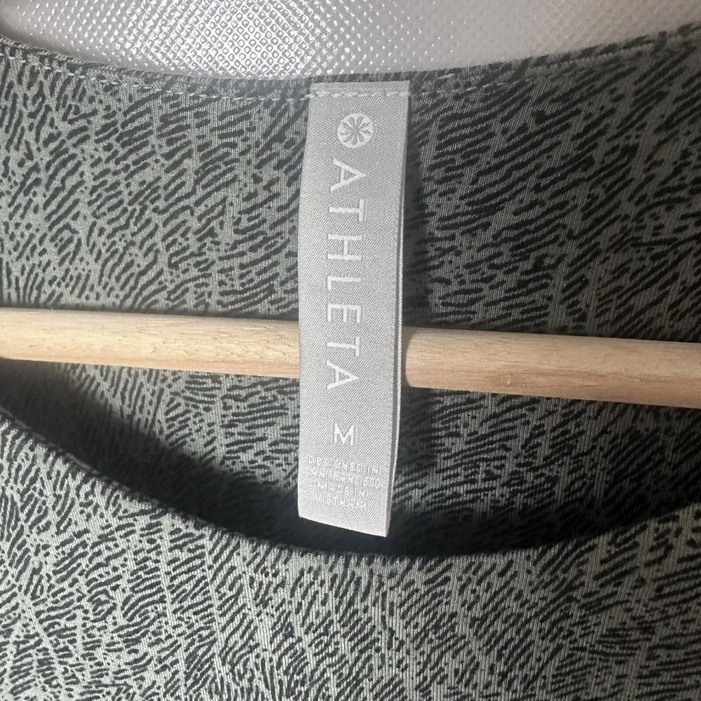 Athleta Dress Womens Medium Santorini Thera Printed Mojave Laurel Olive … - Image 3