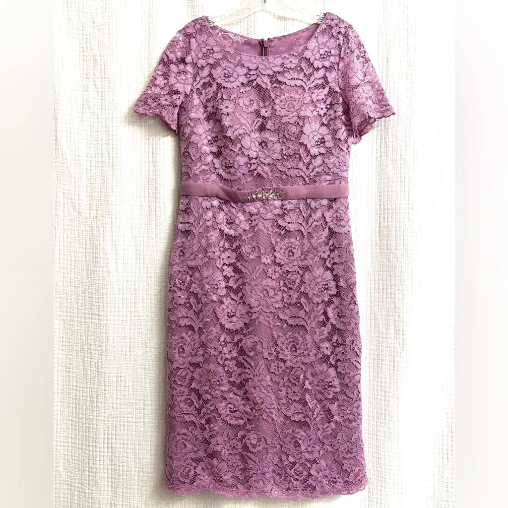 JJs house lace dress in wisteria special occasion mother of the bride sz 10 NWT - Image 7