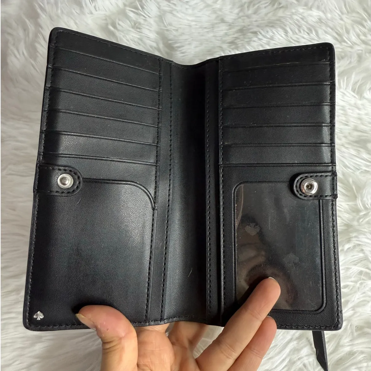 Kate Spade New York Striped Black White Wallet - Image 5