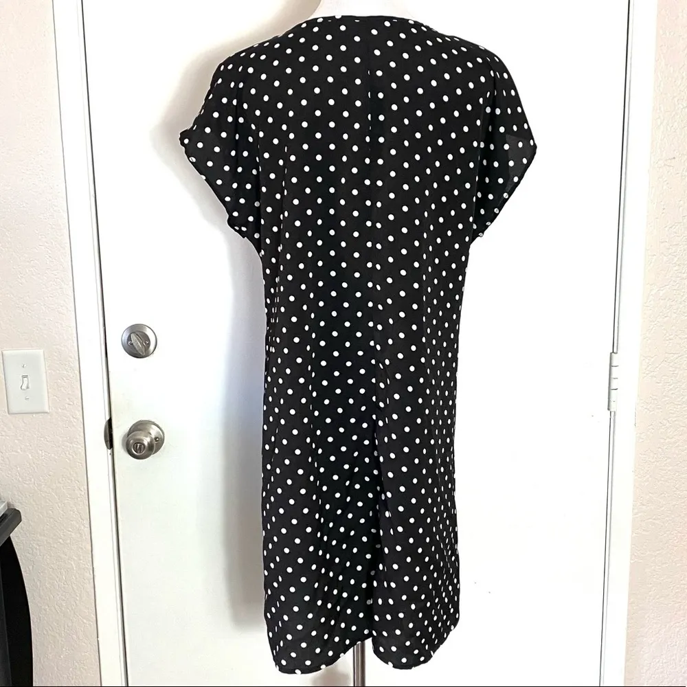 Black and White Polkadot Sheath Dress Size M - Image 2