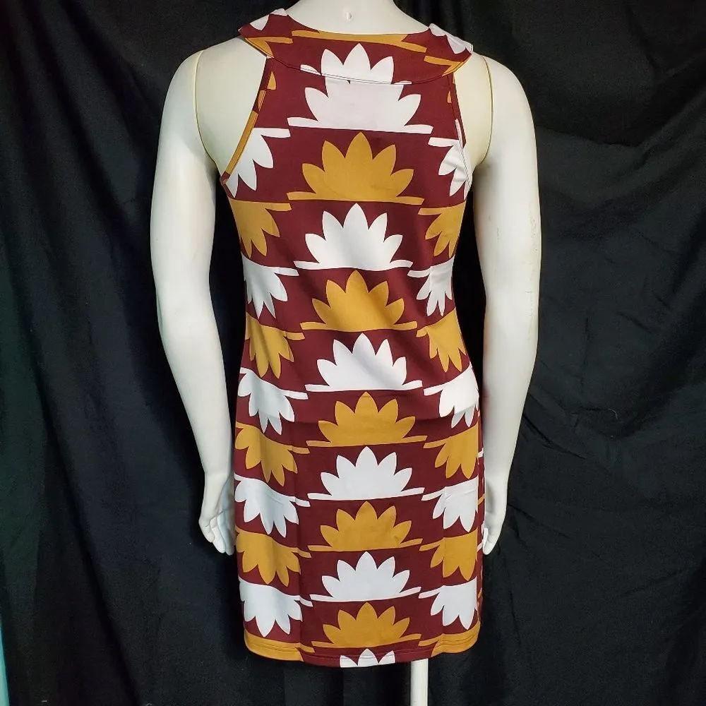 NWT Tracy Negoshian Gene Garnet Gold Dress (XS) - Image 5