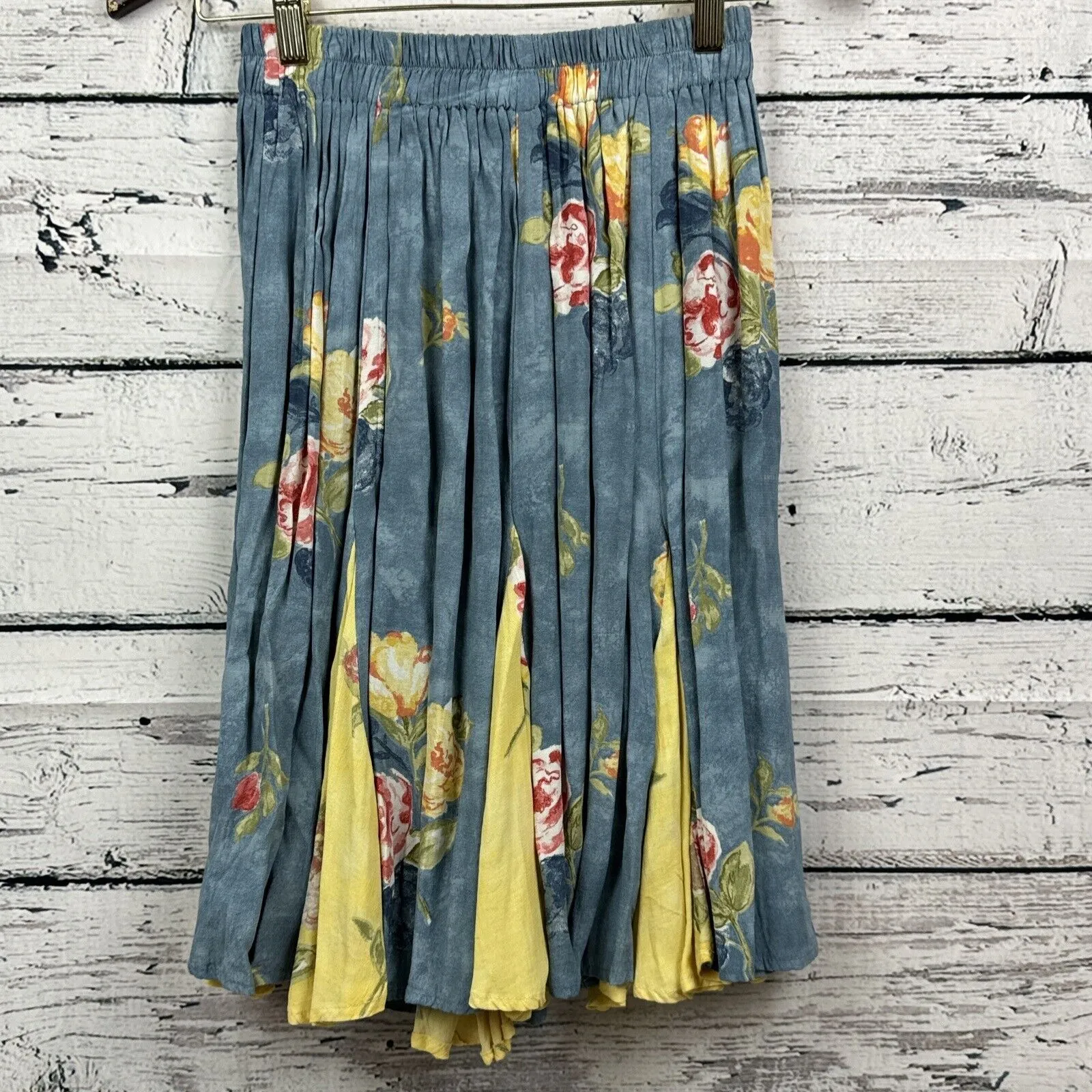 Anna Bella‎ Designs Y2K Skirt Semi Sheer Floral Burnout [One Size] Made in USA Blue Size undefined - Image 7