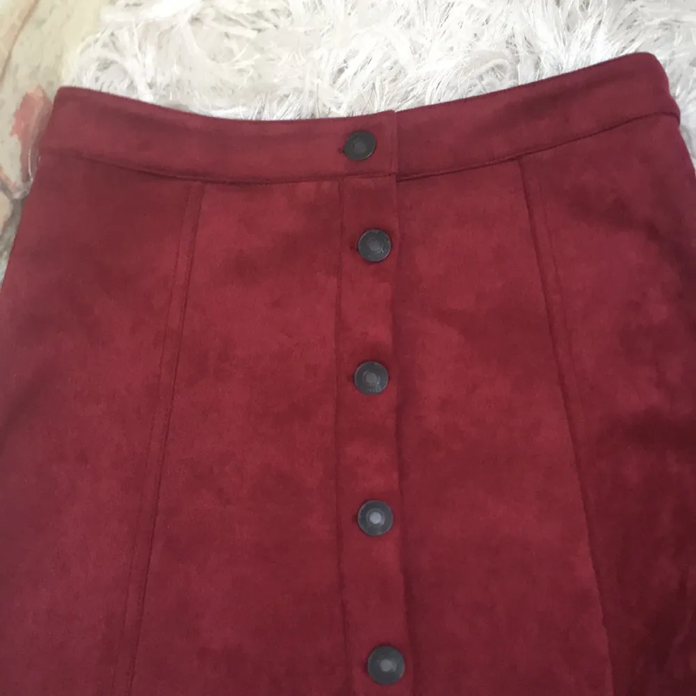 Tilly’s SKY AND SPARROW Button Front Vegan Suede A-Line Festival Mini Skirt - Image 5