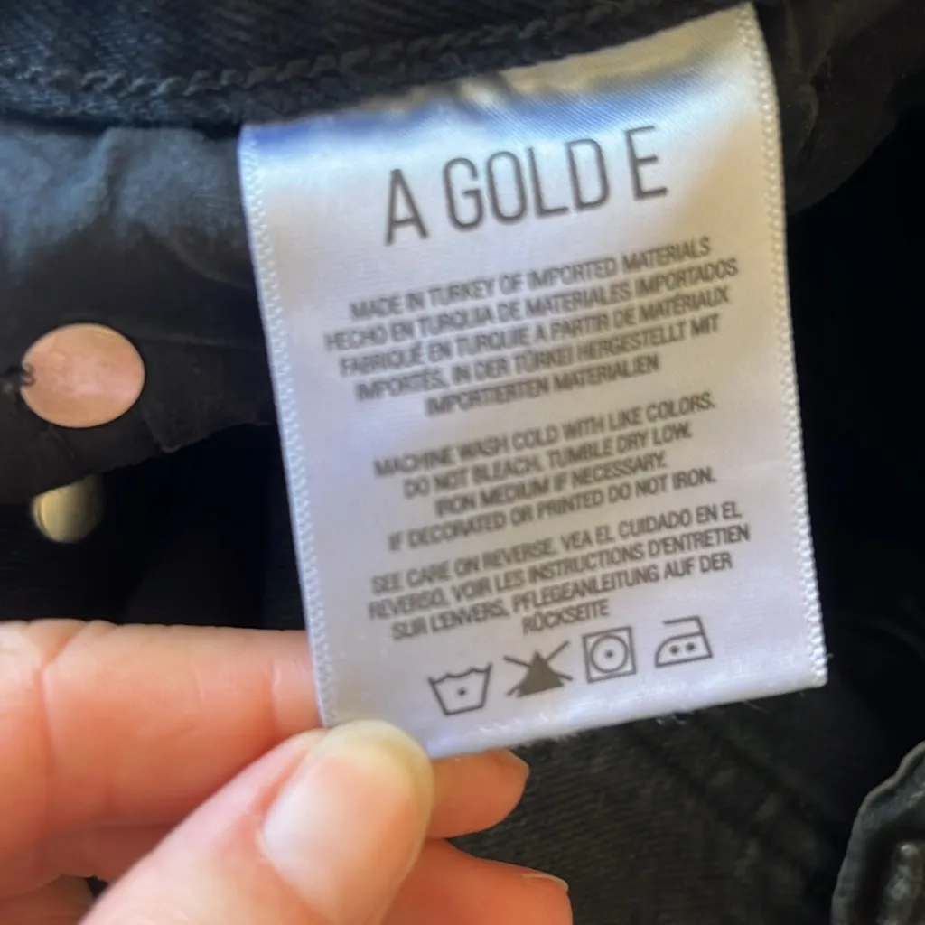 AGOLDE dark blue midrise straight leg jeans.  Size 29 - Image 5