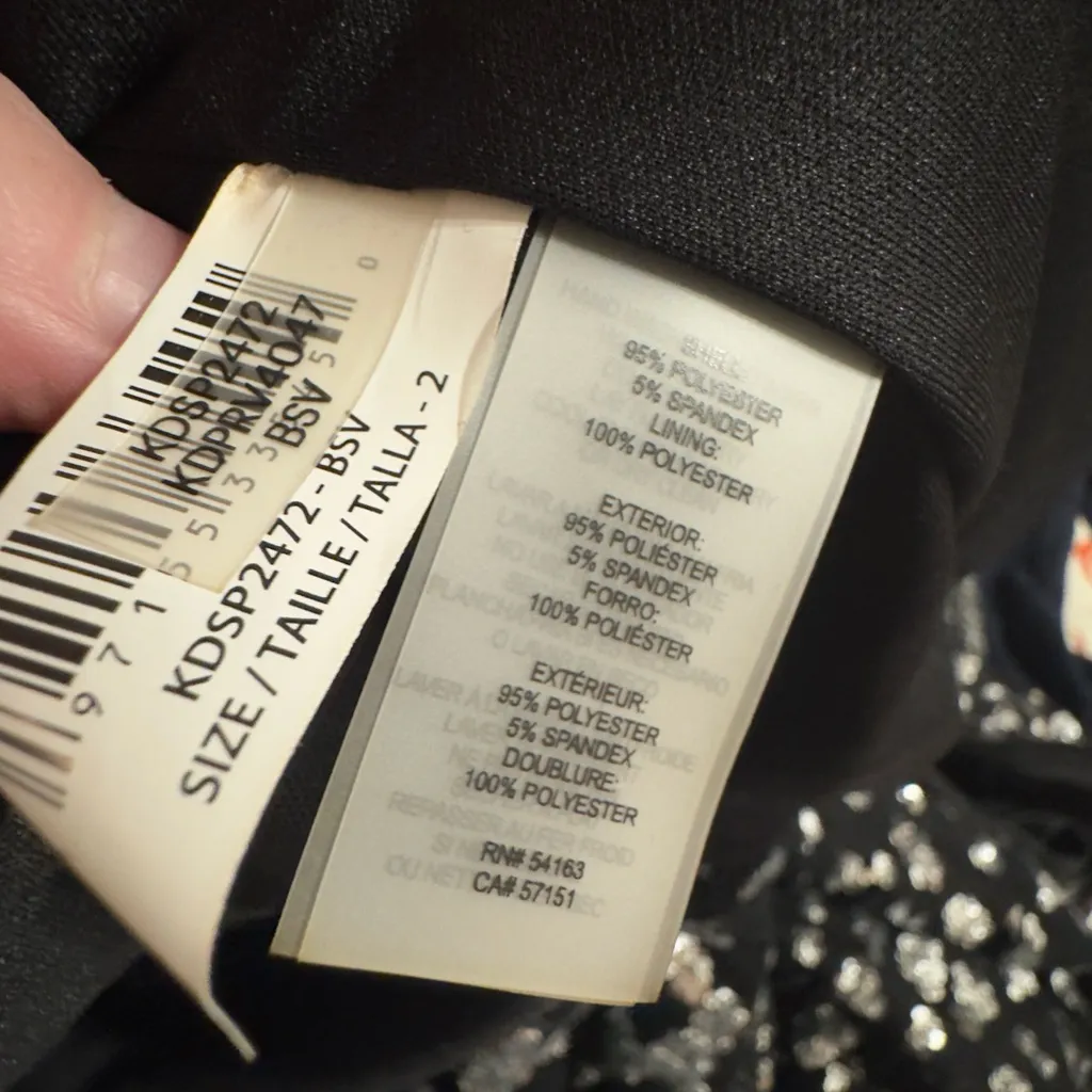 NWT KENSIE Sequin flutter sleeve midi dress size 2 - Image 13