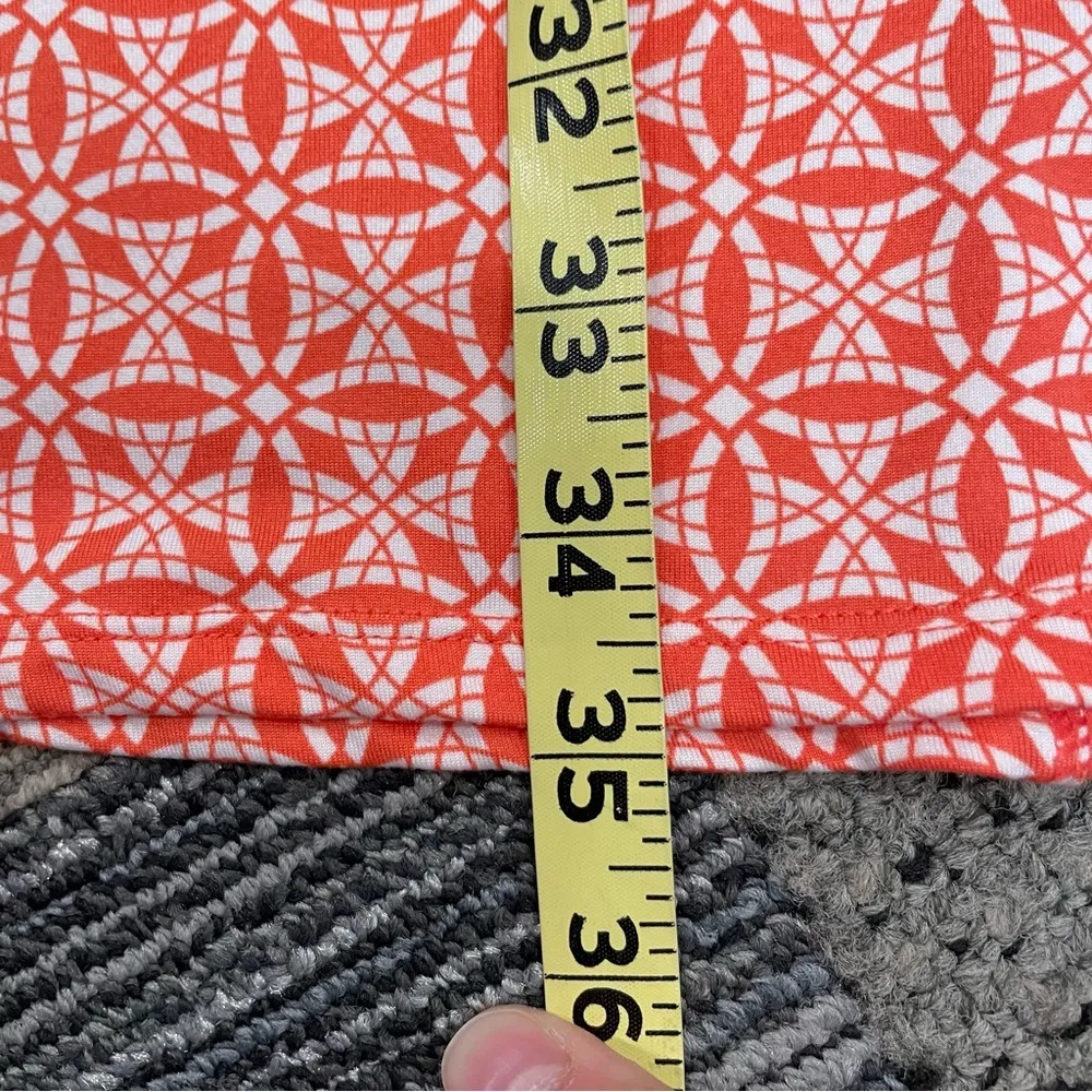 Lola by AFG Peach Geometric Athletic Racerback Dress Tennis Golf Sz Medium Orange - Image 13
