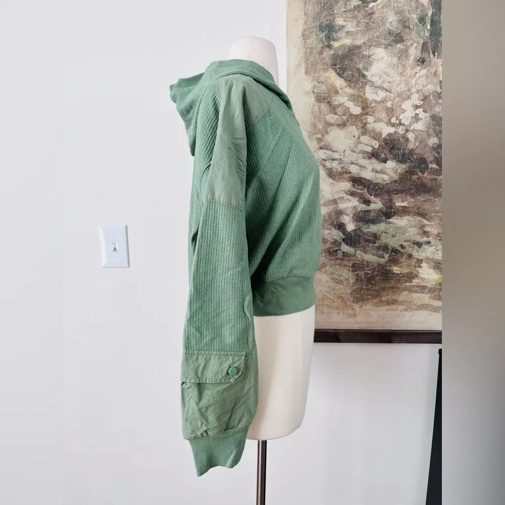 Free People Movement All The Way Pullover Hoodie in Green Size Small NWOT - Image 4