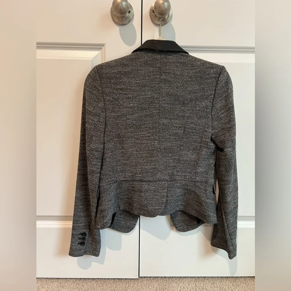 New Express Black Gray Suit Jacket Blazer Business Professional - Image 5