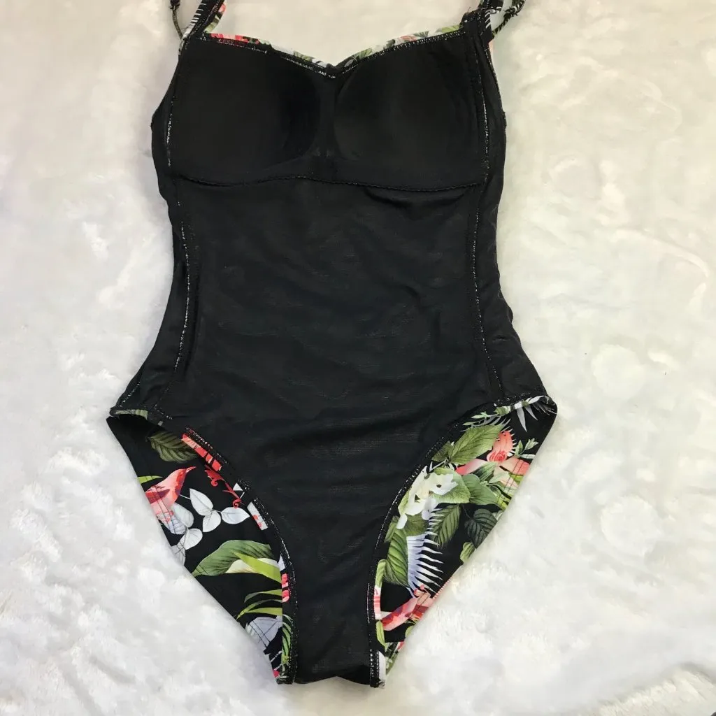 Nip Tuck Black Isle of Waimea Joanne‎ Tummy Control Swimsuit Women's Size 4 Green - Image 8