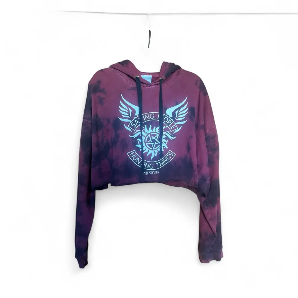 Supernatural Graphic Hoodie EUC Cropped Red Size undefined - Image 2