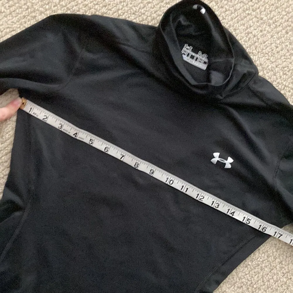 Under Armour Coldgear Fitted Black Turtleneck Long Sleeve Activewear Top Shirt M - Image 4