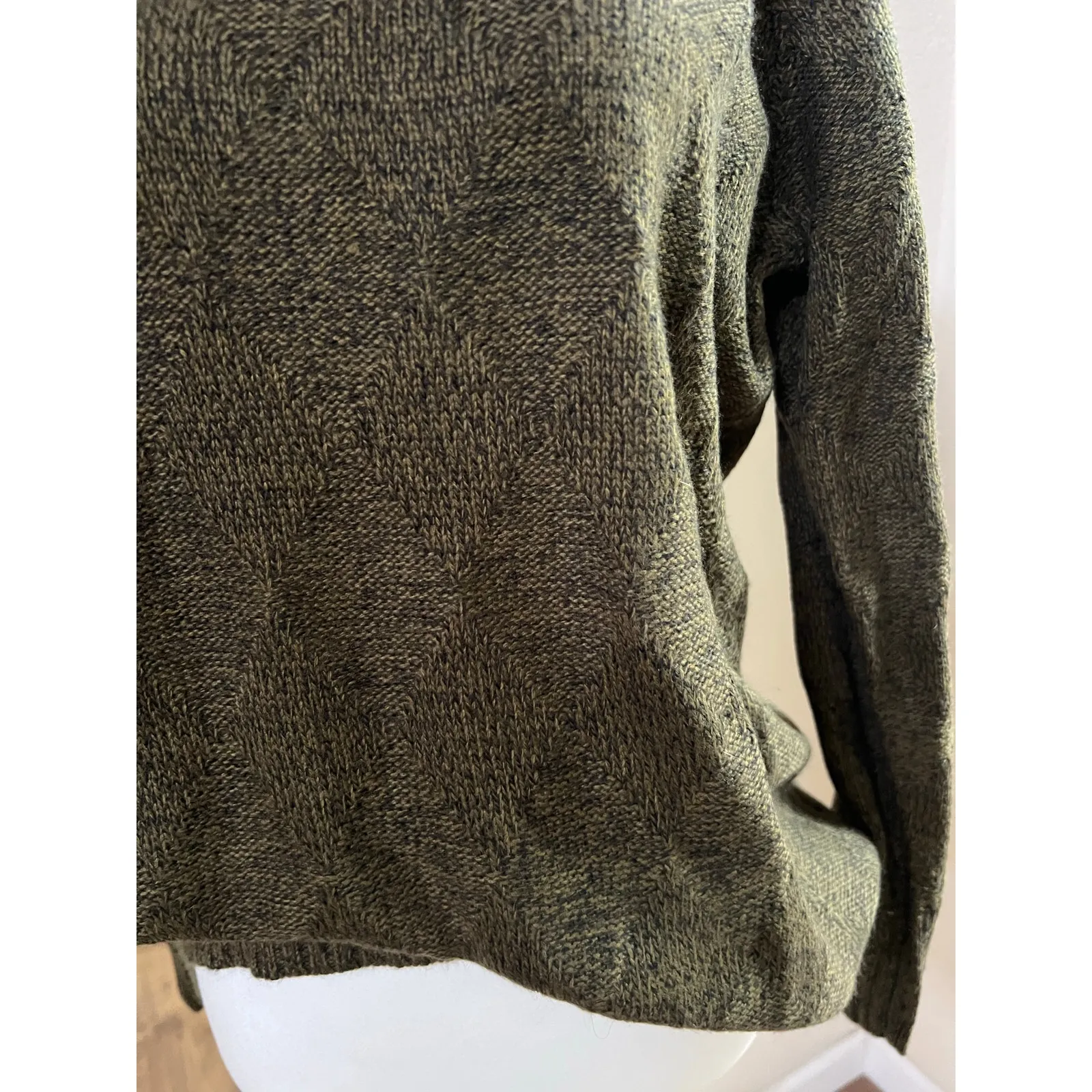 Karen Scott Women's Olive Sweater pullover Argyle Diamond Pattern Size Medium - Image 10