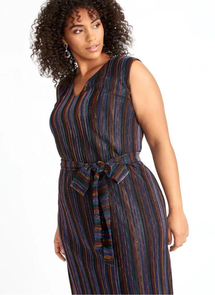 NWOT RACHEL Rachel Roy ERMA DRESS Sequins Metallic Thread Blue Size 2X - Image 3