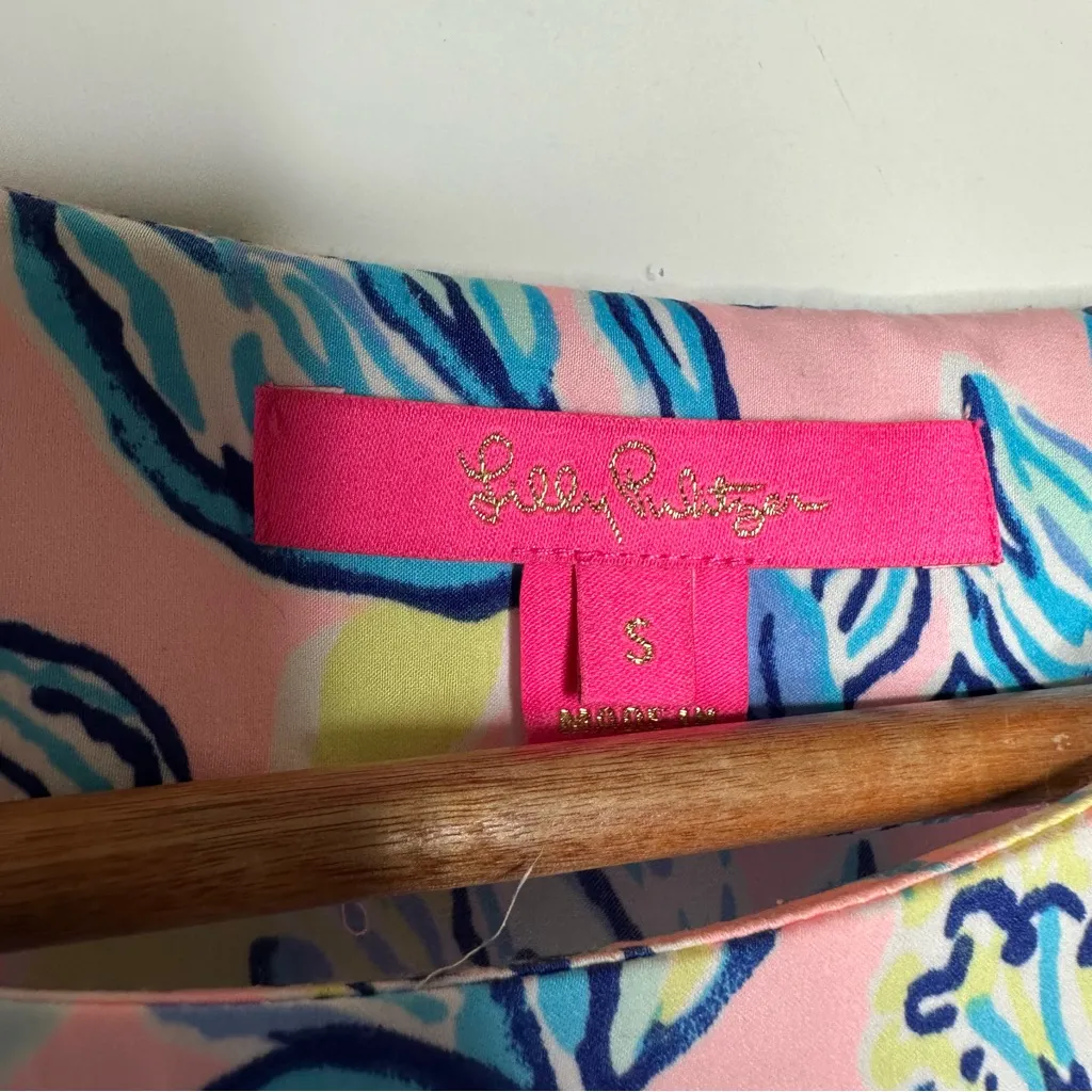 Lilly Pulitzer Maisel Blouse in Sweet Pea Pink Chasing The Sun Size Small - Image 7