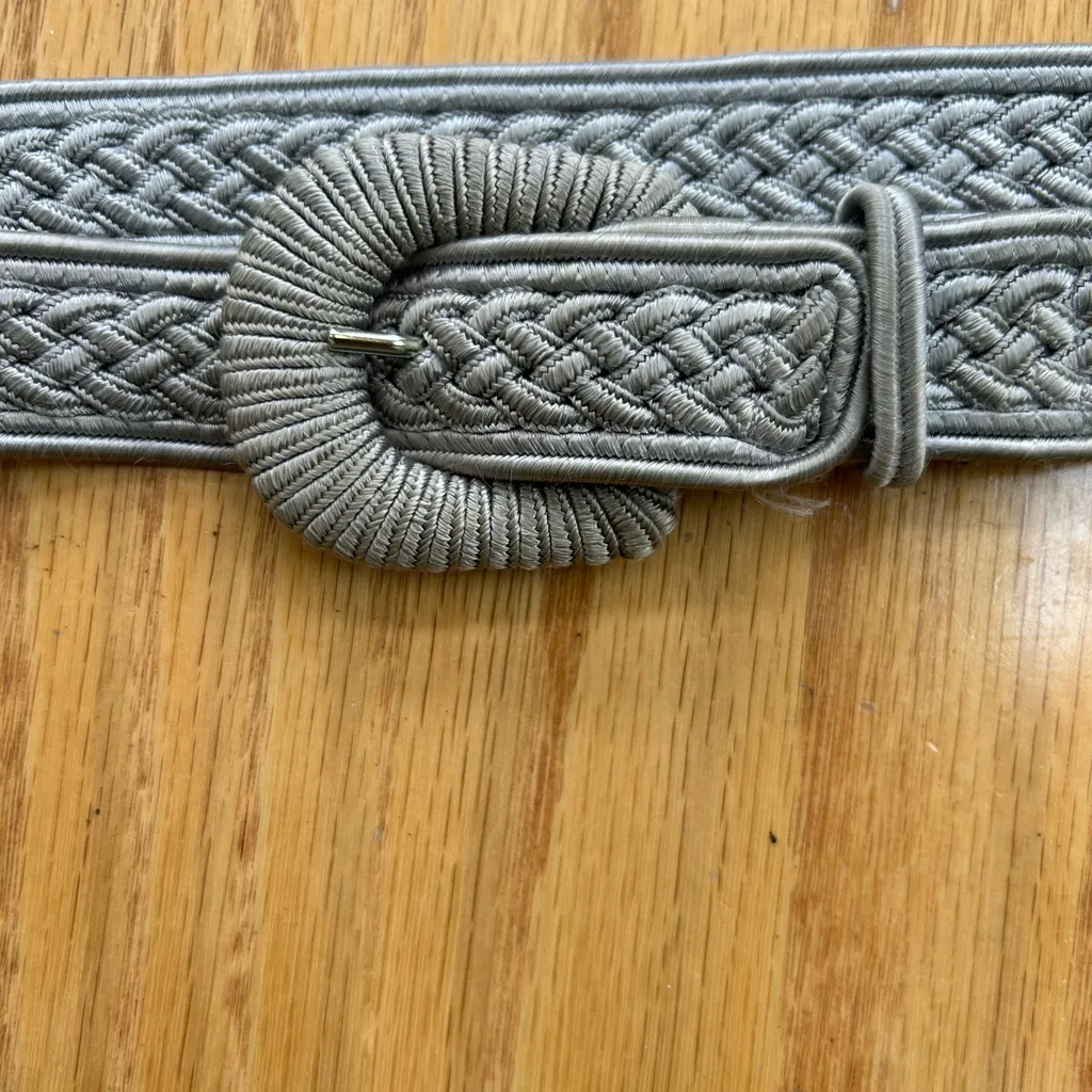 Vintage Collezione New York Woven Buckle Belt Made in USA Boho 33” Braided - Image 2