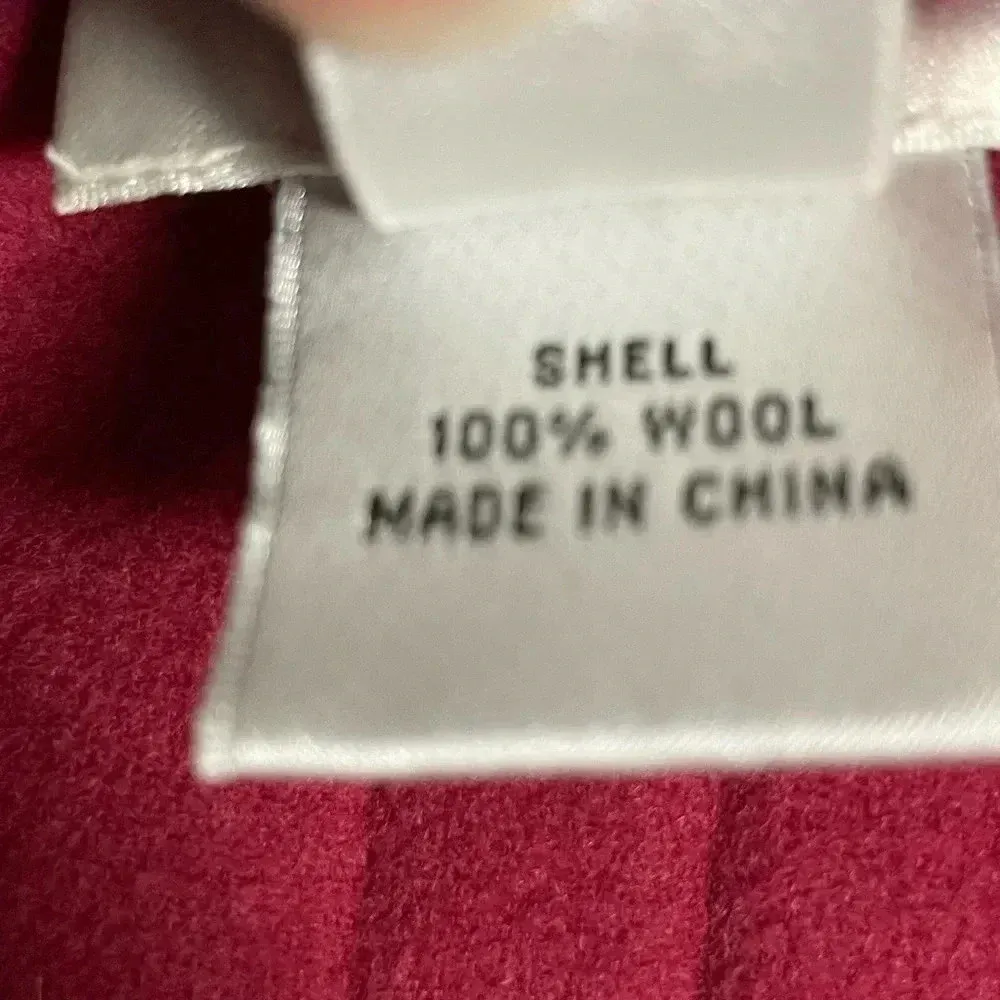 Talbots Pinkish Red Womens Size 16 100% Wool Jacket Cardigan Blazer Vintage - Image 5