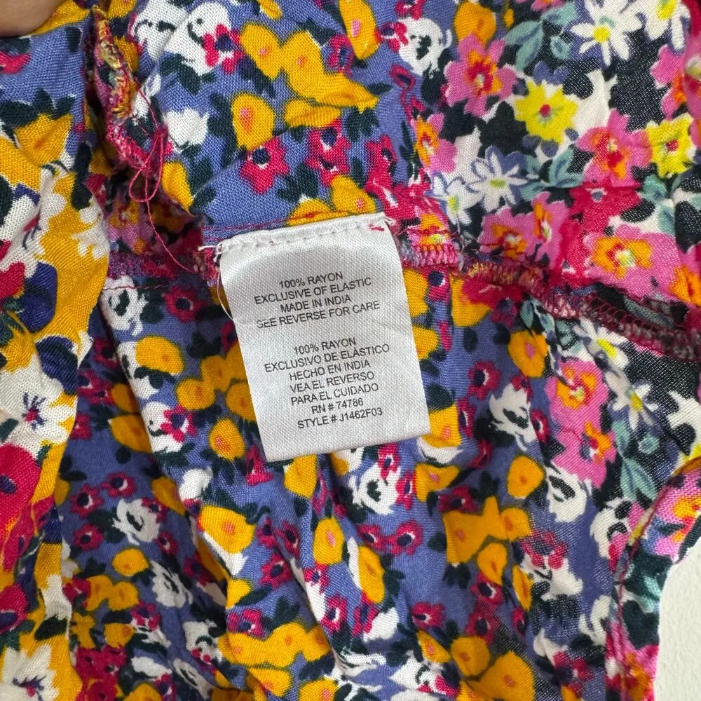 Patrons of Peace DZ Wildflower Floral Multicolor Tie Front Skort Shorts Sz Small - Image 4