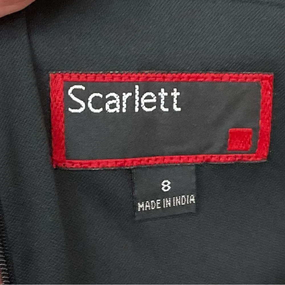 Scarlett One Shoulder Cocktail Dress Black And Silver Sleeveless Sz 8 NWT Social - Image 8