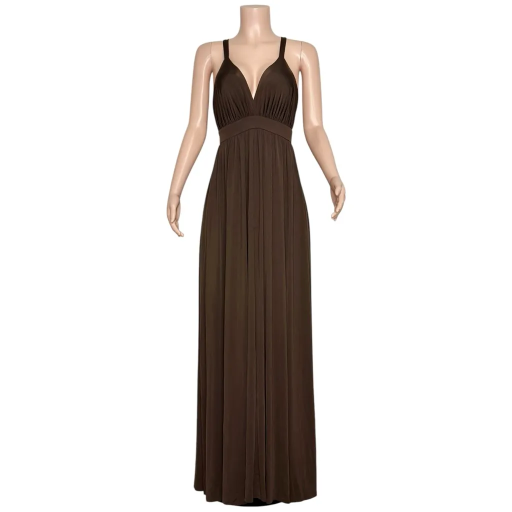 MICHAEL COSTELLO x REVOLVE Emmeline Maxi Dress, Brown, Small - Image 6