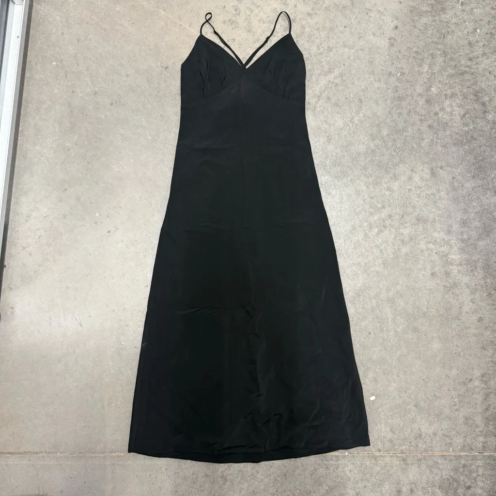 NWT MADEWELL The Layton Midi Slip Dress Black size 00 - Image 3