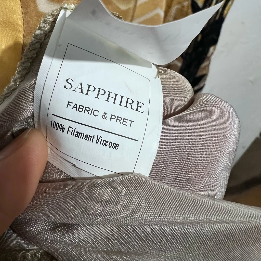 Yellow and Black Geometric Dress :Box L: Size XS - Image 6