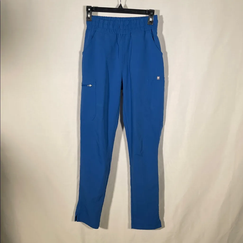 FIGS WOMENS SCRUB PANTS BLUE XS - Image 2