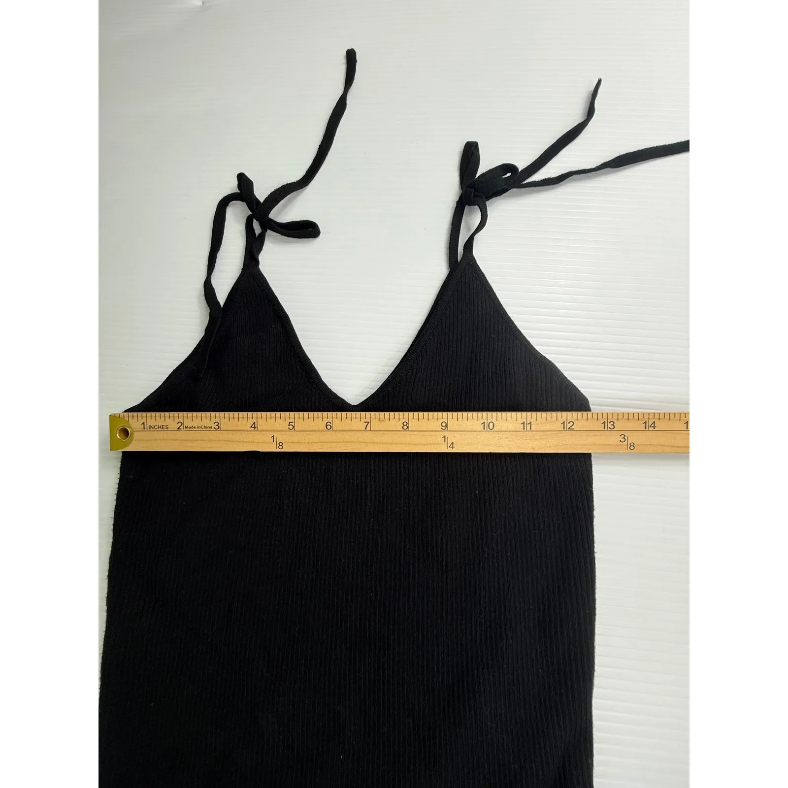 L.A. Hearts Black‎ Ribbed Tie Strap V - Image 4