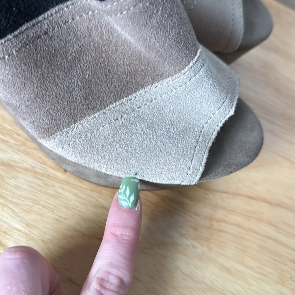 Lucky Brand Women’s Lucky Frescala Oiled Suede Open Toe Platform Wedges 8.5 - Image 16