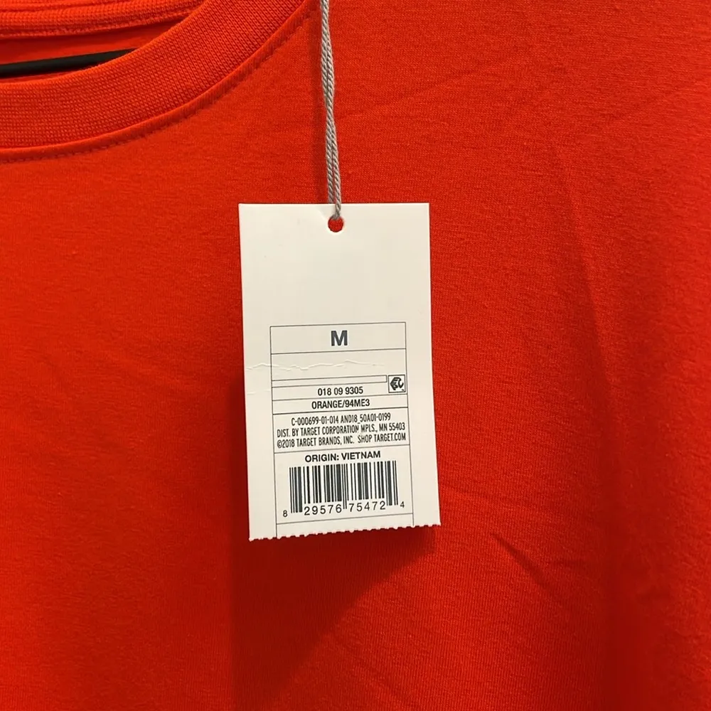 A NEW DAY Relaxed Short Sleeve Crew Neck Mini T-Shirt Dress in Orange Size M NWT - Image 9