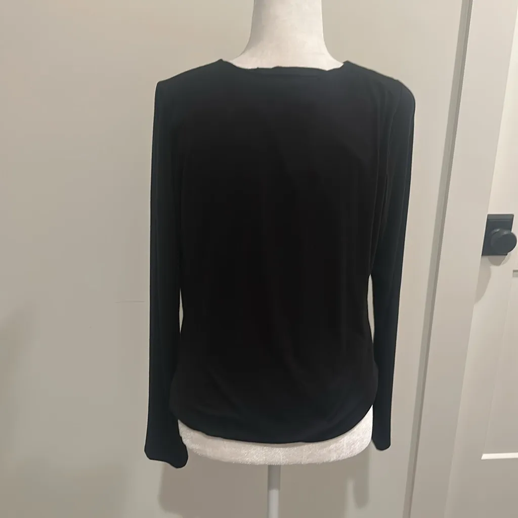 NWT Evereve Peyton Jensen Coco Fitted Long Sleeve Top Sz L - Image 4