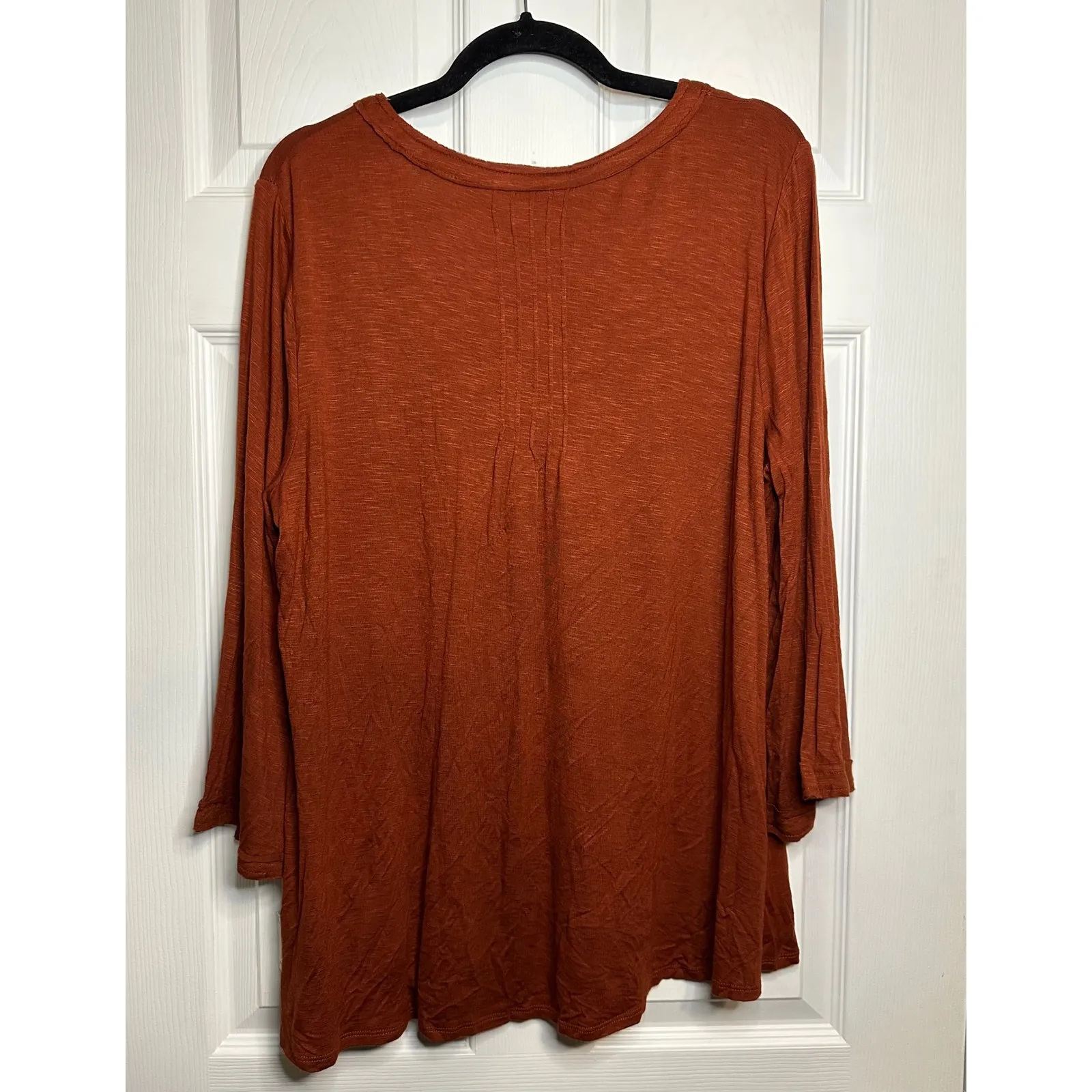 Style & Co Burnt Orange Blouse Size 1X - Image 3