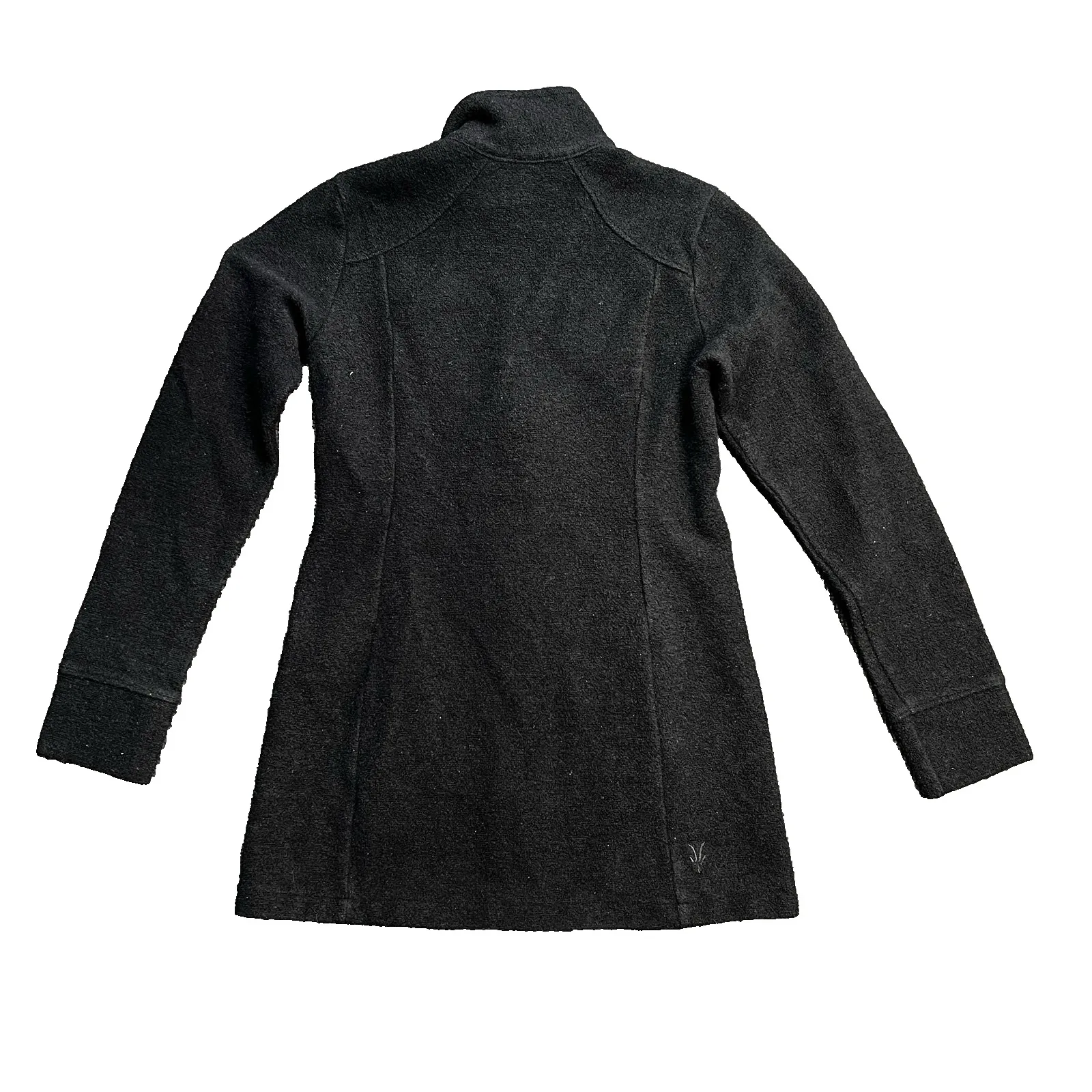 Ibex Backbay Zque Merino Wool Tunic Jacket Womens XS Black Full Zip‎ USA Made - Image 2