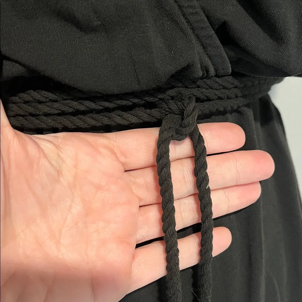 Revolve NWT Z SUPPLY Maryn Wrap Midi Dress – Black  XS V-Neck & Rope Belt - Image 6