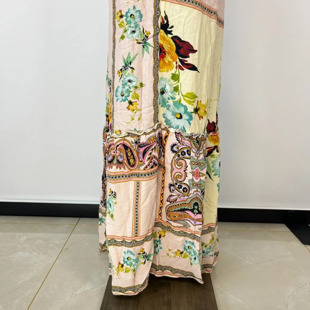 NWOT JOHNNY WAS Cerelia Floral Maxi Skirt PAISLEY PRINT ELASTIC WAIST BAND S - Image 8