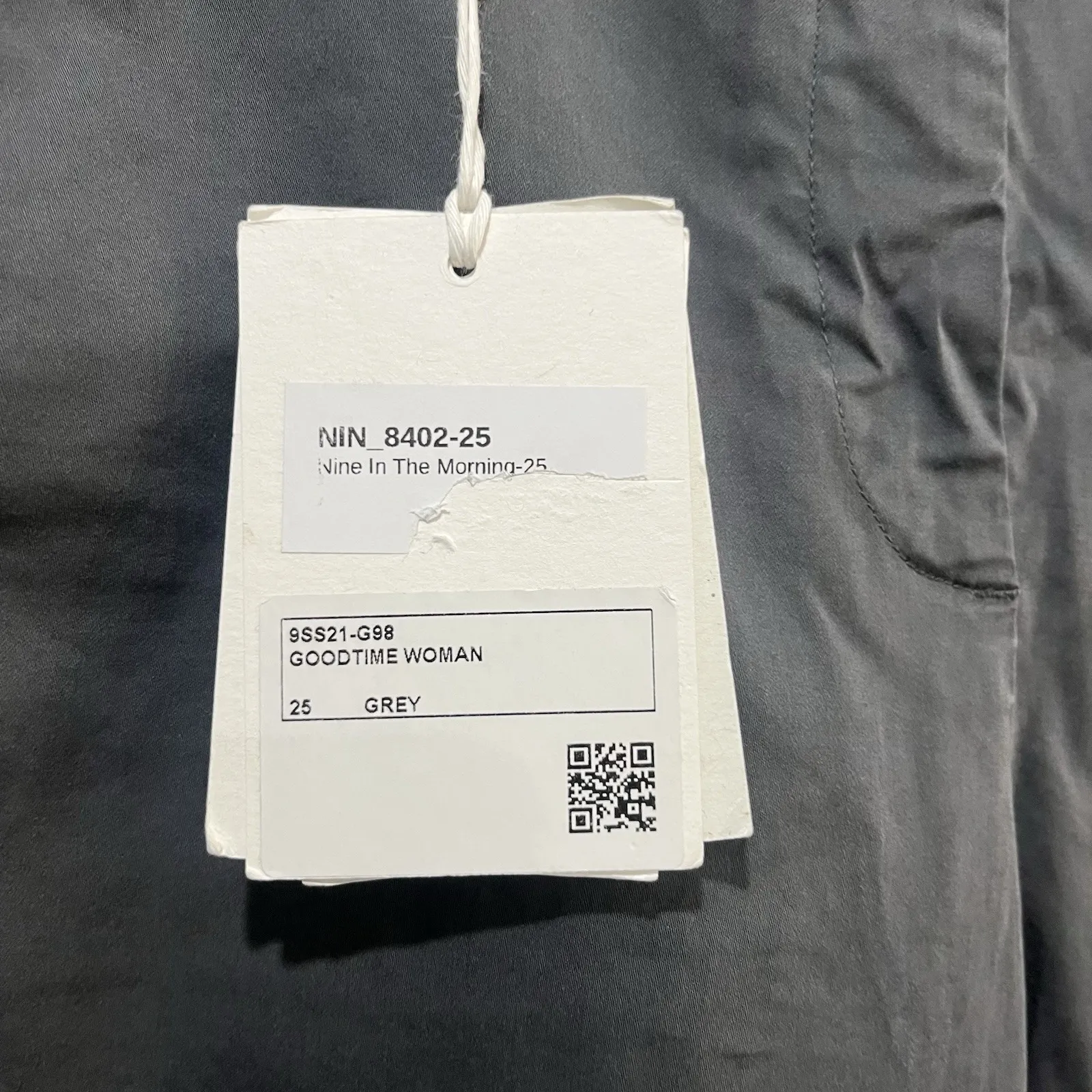 Nine in the Morning pants Gay Size Waist 30" Inseam 27" NEW Frayed Gray - Image 5