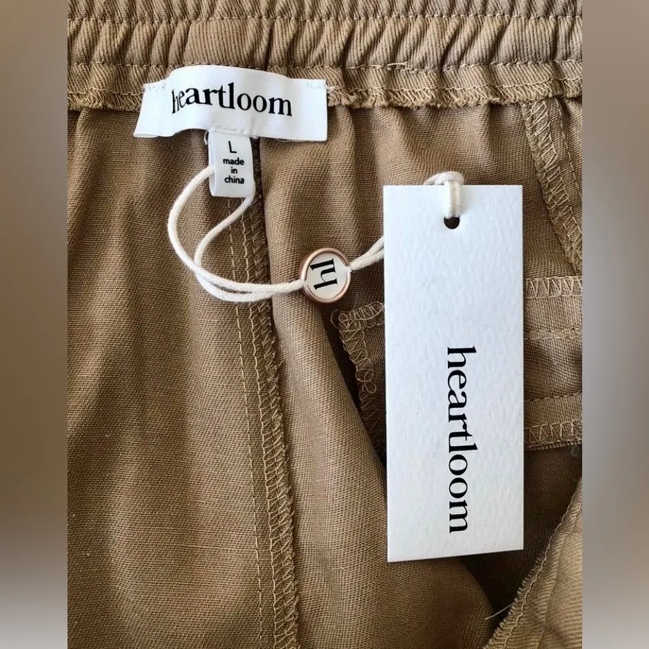 NWT Heartloom Women’s Tan Cargo Pants Cotton Blend with Adjustable Ankles Size L - Image 15