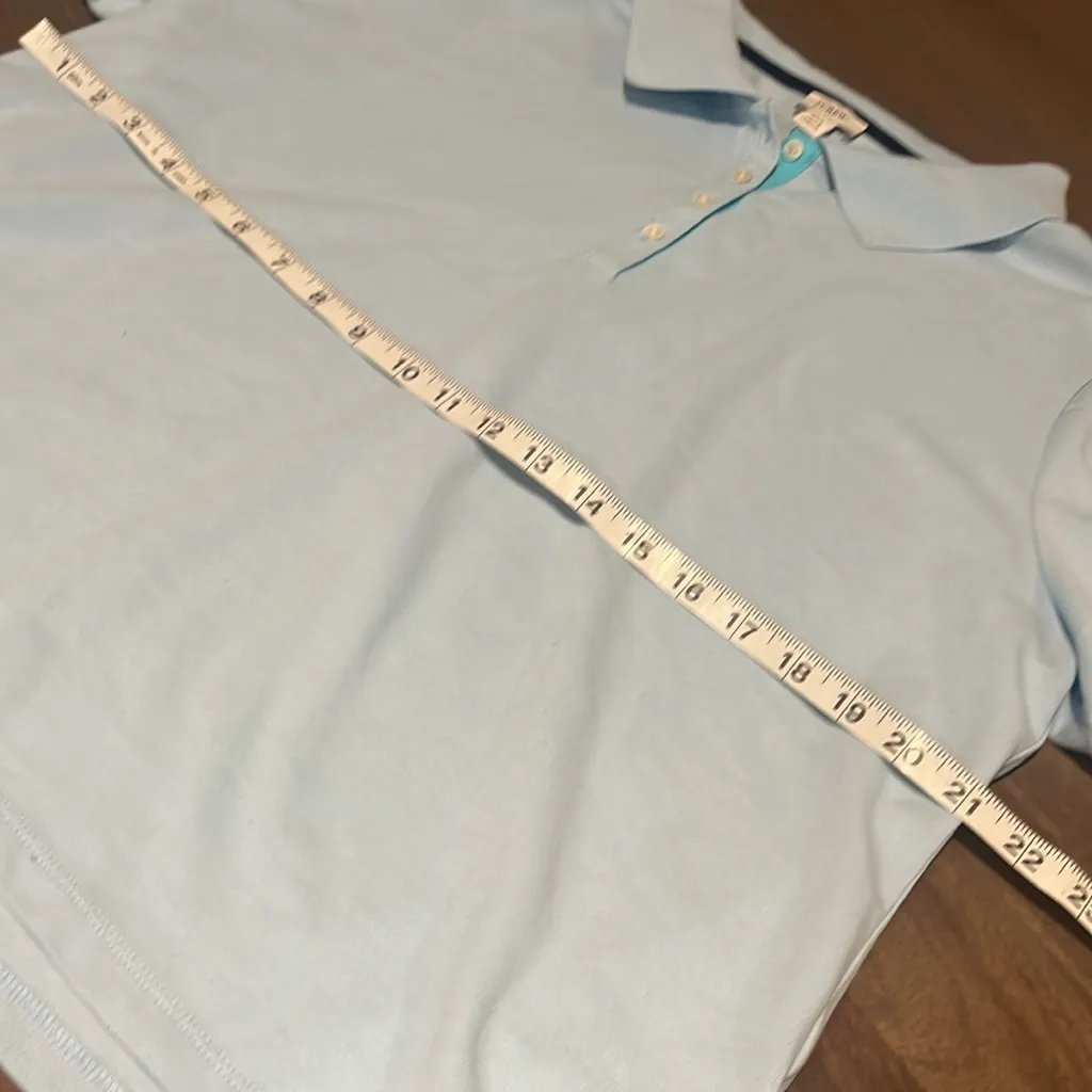 J. Crew Factory Pique Light Blue Polo Shirt Size XXL - Image 4