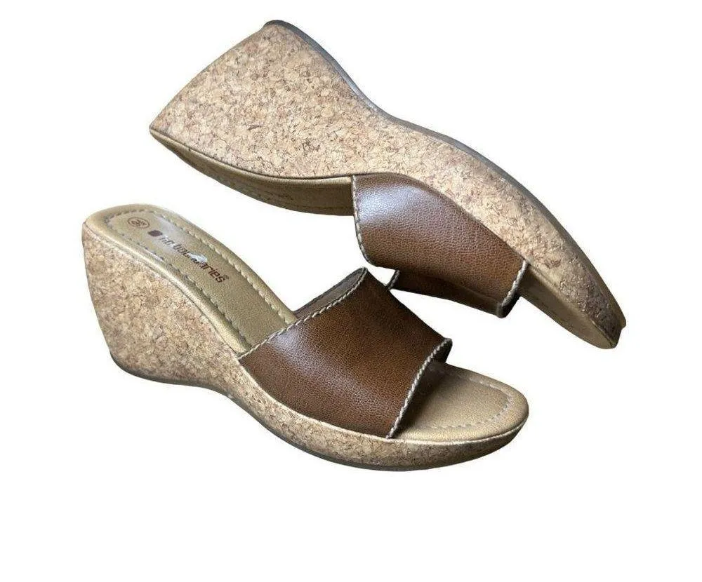 No Boundaries Heeled Clog Sandals Open Toe Brown  Women's Size 9.5 Eur 42 Sku 21 - Image 5