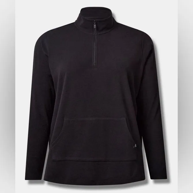 Torrid Black Happy Camper Performance Fleece Active Pullover Jacket - size 1 - Image 9