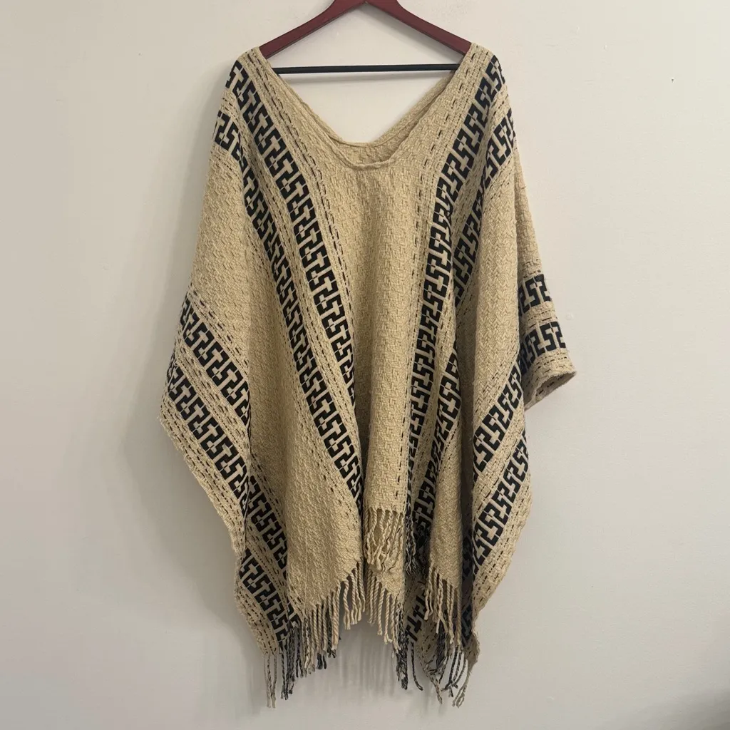 Free people aztec boho fringe poncho - Image 2