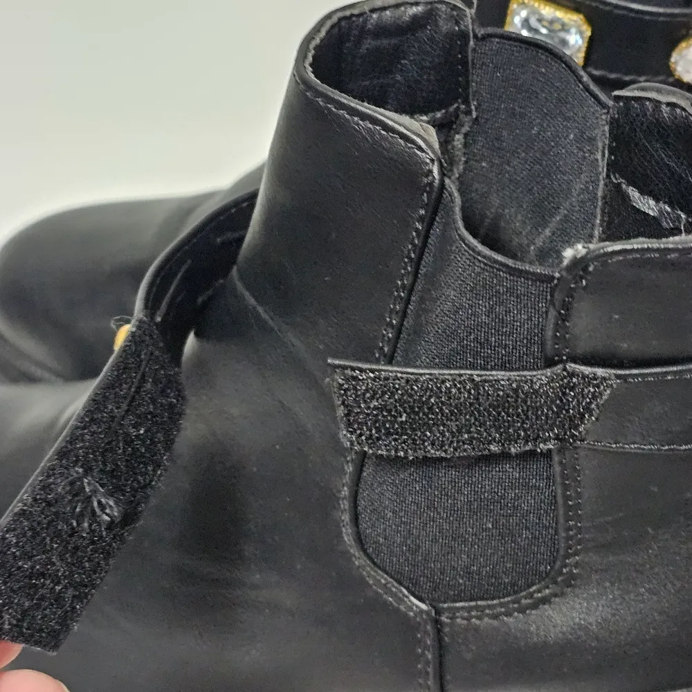 Nicole Miller Chelsey Rhinestone Strap Boots Size 7 - Image 7