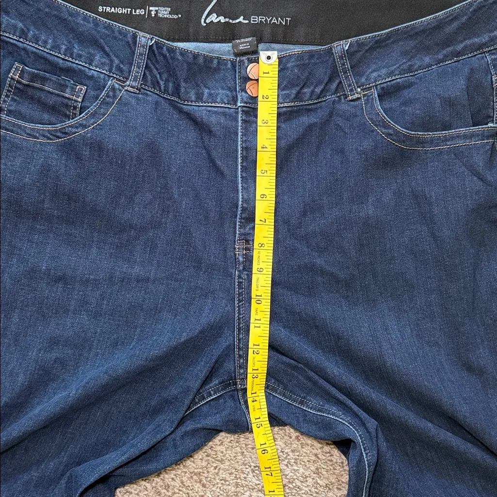 Lane Bryant Women’s Straight Leg Denim Blue Jeans High‎ Rise Plus Size 22 Short - Image 4