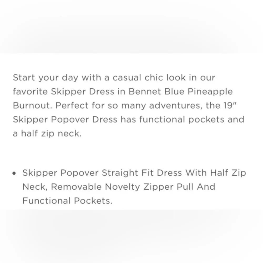 Lilly Pulitzer Skipper Popover Dress Bennet Blue Pineapple Burnout Size XXS - Image 9