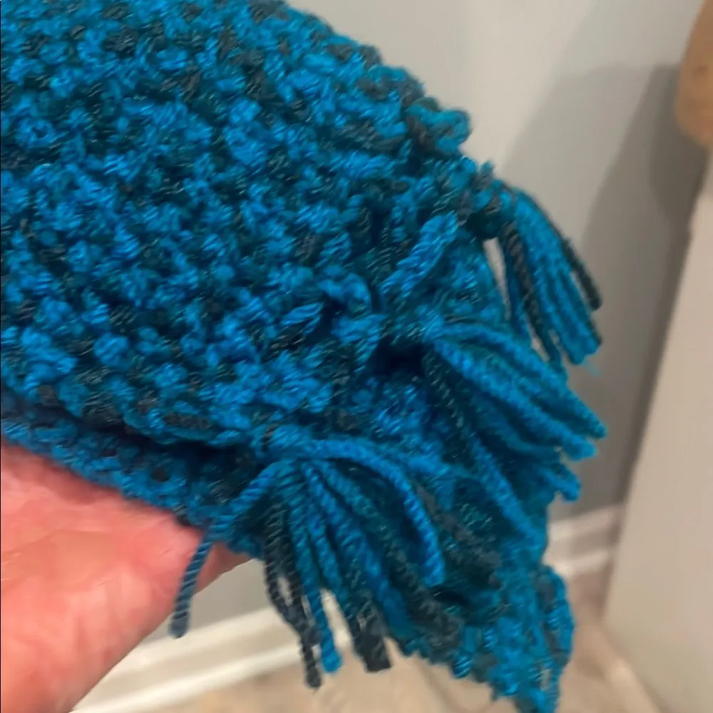 Blue and black Knit Scarf - Image 2