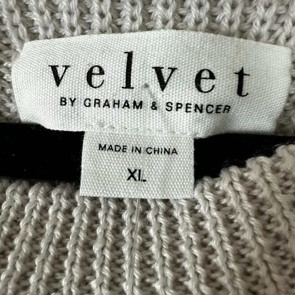 Anthropologie Velvet Graham & Spencer XL Elise Sweater NWT Ivory Chunky Knit - Image 14