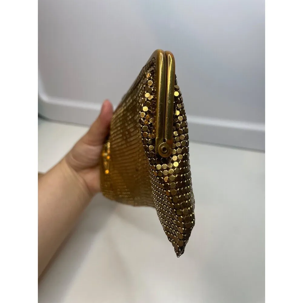 VTG MCM Gold Mesh Evening Wallet Purse W Germany - Image 10