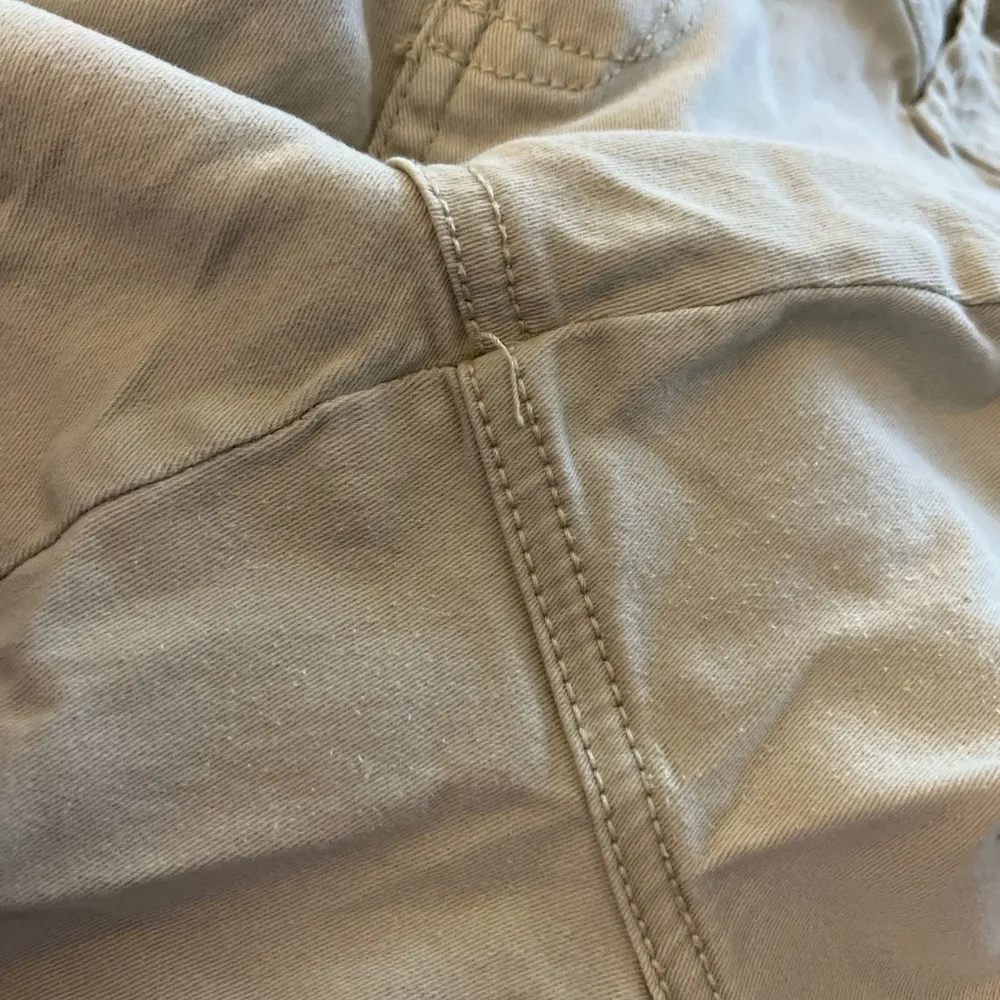 Y2K SO Women’s Bermuda Shorts Khaki, Stretch Cotton, Hem Splits Khaki Beige 11 - Image 3